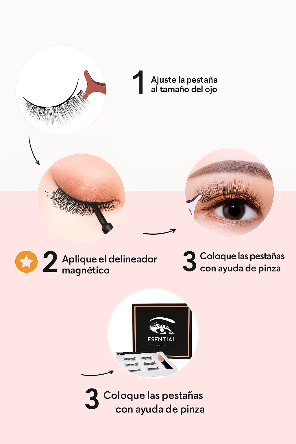Kit de Pestañas Magnéticas “Esential Lashes”