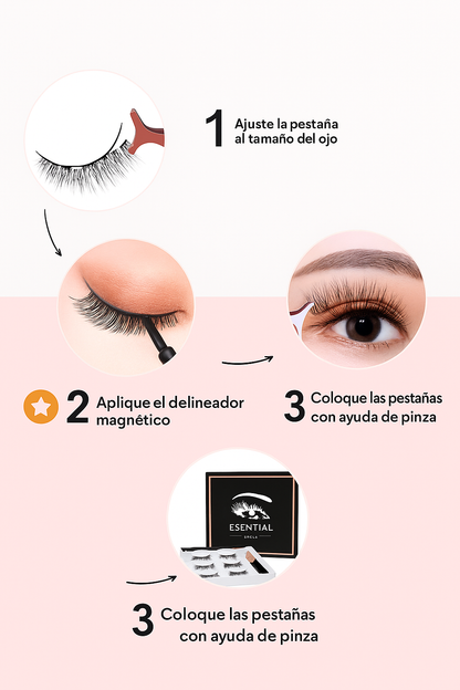 Kit de Pestañas Magnéticas “Esential Lashes”